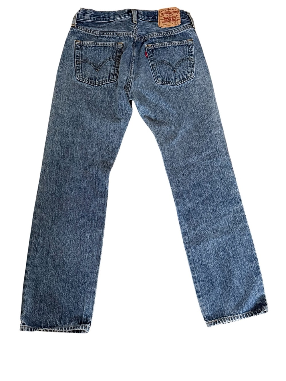 Levi's 501 Men's Straight Jeans in Light Blue Wash - Picture 2 of 12